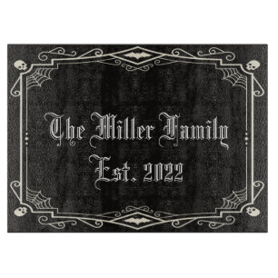 Planche À Découper Halloween Skeletons Éffrayants Bats Araignées Fami