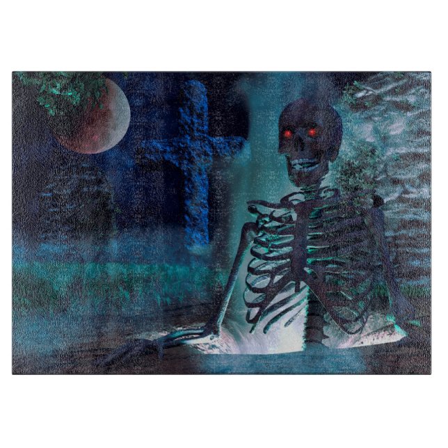 Planche À Découper Halloween Squelettique Gravesite (Devant)