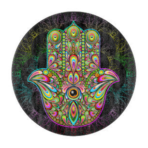 Planche À Découper Hamsa Fatma Main Psychedelic Art