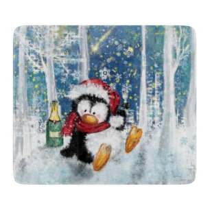 Planche À Découper Happy Penguin - Noël