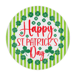Planche À Découper Happy St. Patrick's Day Circle Design-63502