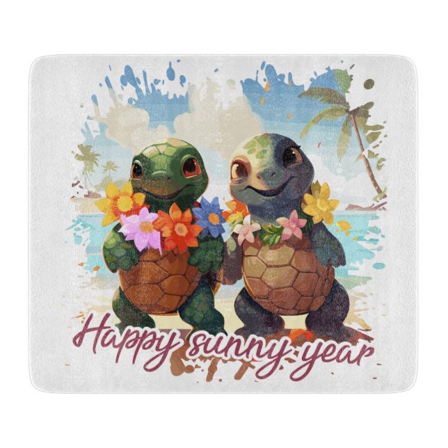 Planche À Découper Happy sunny year too (Devant)