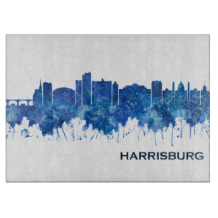 Planche À Découper Harrisburg Pennsylvania Skyline Blue