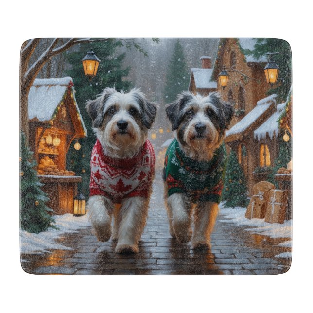 Planche À Découper Havanese Dogs Christmas Snow Holiday  (Devant)