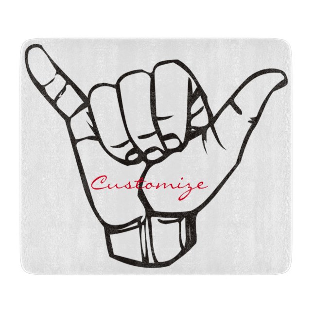 Planche À Découper Hawaii Shaka Brah Wave Thunder_Cove (Devant)