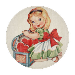 Planche À Découper Heart Girl Enfant Retro Enfants mignons