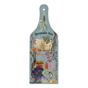 Planche À Découper Herbes magiques de la cuisine Verre vert Turquoise