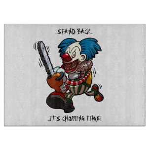 Planche À Découper Heure du shopping ! Dessin d'Halloween clown à la 
