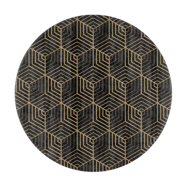 Planche À Découper Hexagonal Harmony : Art Déco Elegance (Devant)
