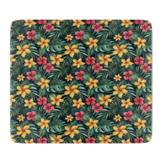 Planche À Découper Hibiscus à fleurs tropicales Motif sans couture