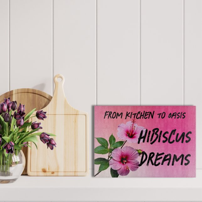 Planche À Découper Hibiscus Dreams Glass Cutboard (Créateur téléchargé)
