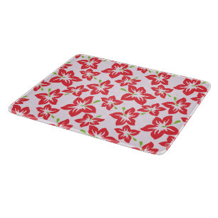 Planche À Découper Hibiscus Rouge, Fleurs Rouges, Motif De Fleurs