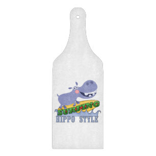 Planche À Découper Hippopotame de surfer