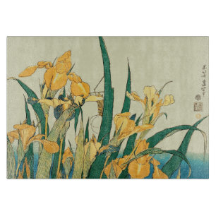 Planche À Découper Hokusai grasshopper et iris Japon