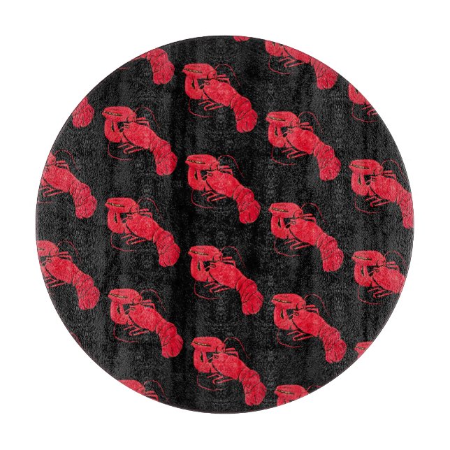 Planche À Découper Homard sur Arrière - plan noir par Marsden Hartley (Devant)