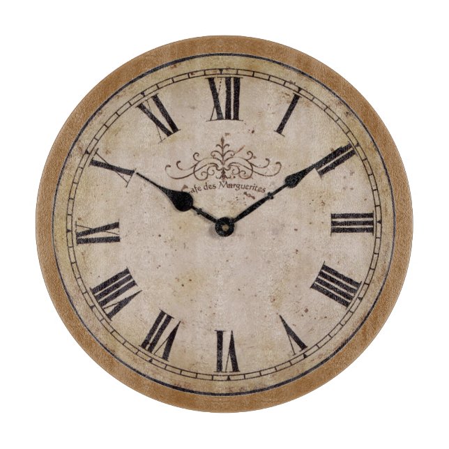 Planche À Découper Horloge vintage (Devant)