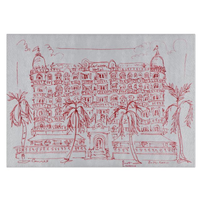 Planche À Découper Hôtel Carlton, Cannes, France (Devant)