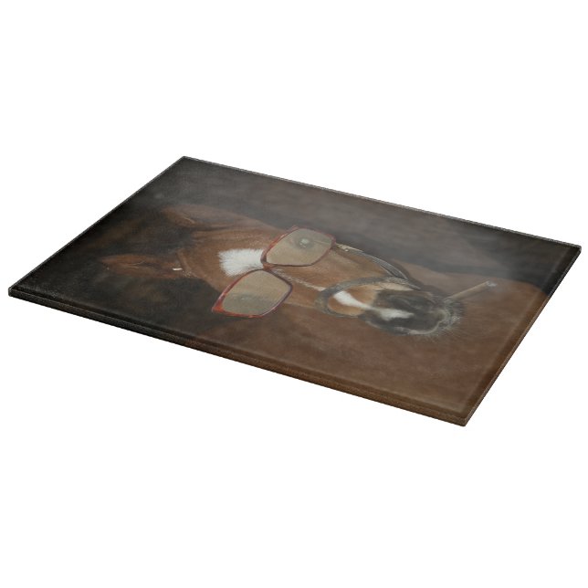 Planche À Découper Humoristique Cheval Foie Fumer Cigar Coupe Board (Coin)
