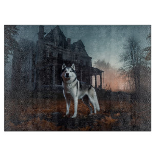 Planche À Découper Husky sibérien Halloween Épouvantable