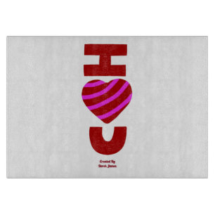 Planche À Découper I Love You Cutting Board 27,9 cm x 20,3 cm