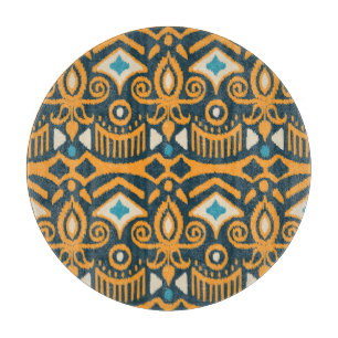 Planche À Découper Ikat artisanal : tissu ethnique motif