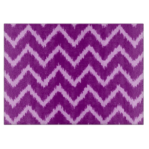Planche À Découper Ikat Chevrons - Améthyste violet et orchidée légèr