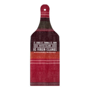 Planche À Découper Îles Vierges USVI Caraïbes Madras Personnaliser