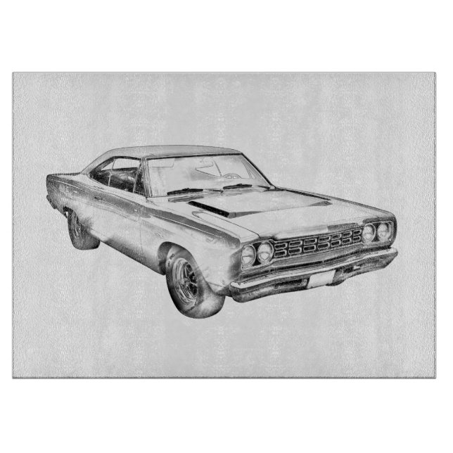 Planche À Découper Illustration 1968 de voiture de muscle de (Devant)