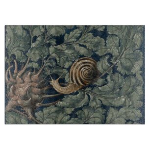 Planche À Découper Illustration Art Nouveau Vintage Escargot Botaniqu