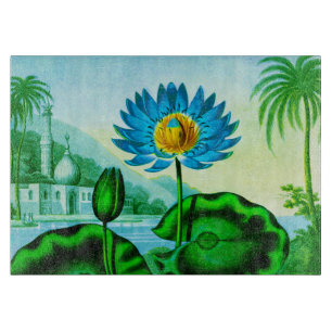 Planche À Découper Illustration Blue Egyptian Water Lily / Lotus