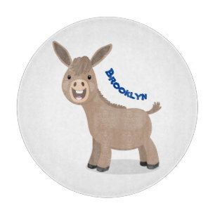 Planche À Découper Illustration d'âne miniature joyeux