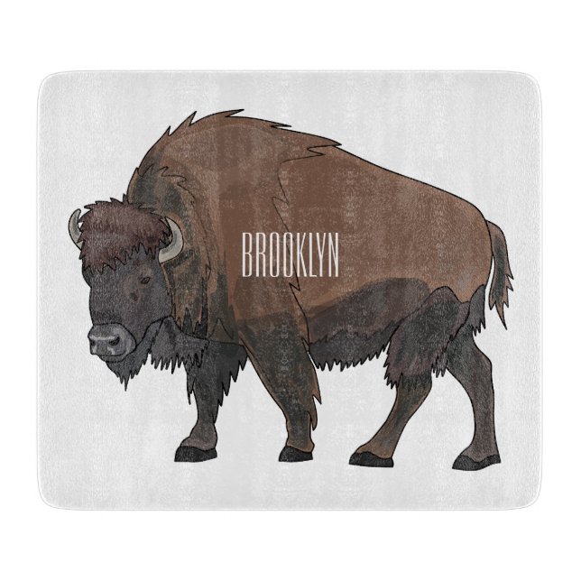 Planche À Découper Illustration de bison (Devant)
