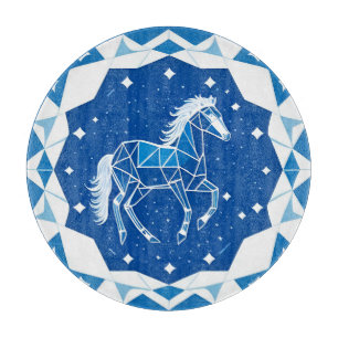 Planche À Découper Illustration de cheval géométrique