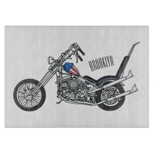Planche À Découper Illustration de Chopper Motorcycle 1950