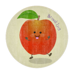 Planche À Découper Illustration de dessin animé sur la pomme de danse