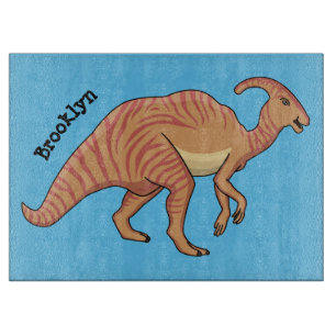 Planche À Découper Illustration de la caricature de dinosaure du para