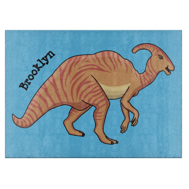 Planche À Découper Illustration de la caricature de dinosaure du para (Devant)