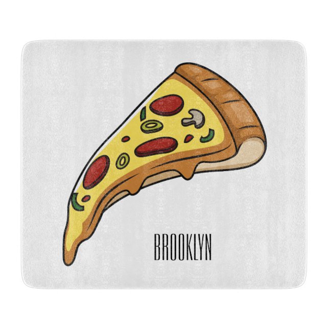 Planche À Découper Illustration de la pizza (Devant)