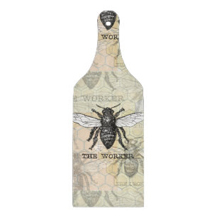Planche À Découper Illustration de l'abeille du travailleur vintage