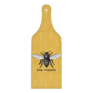 Planche À Découper Illustration de l'abeille du travailleur vintage