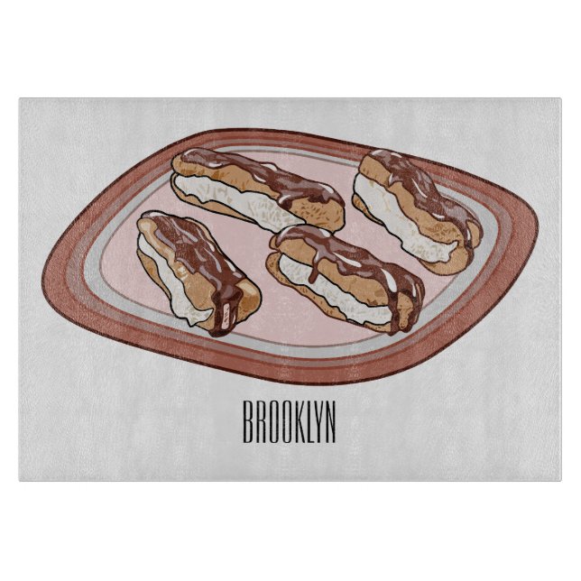 Planche À Découper Illustration de l'éclair de chocolat (Devant)