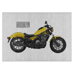 Planche À Découper Illustration de moto Cruiser