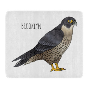Planche À Découper Illustration d'oiseau de faucon pèlerin