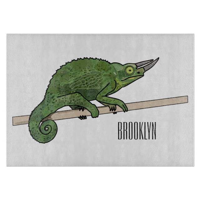 Planche À Découper Illustration du caméléon de Jackson (Devant)