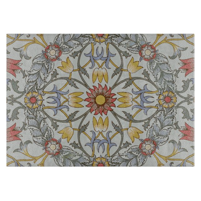 Planche À Découper Illustration du cercle floral William Morris (Devant)