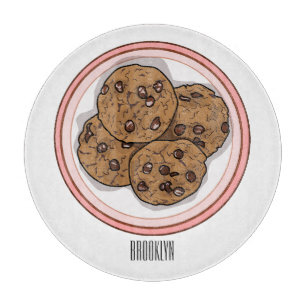 Planche À Découper Illustration du cookie de puce à chocolat