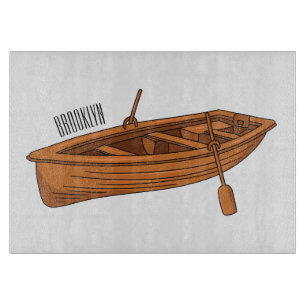 Planche À Découper Illustration d'un bateau à roues