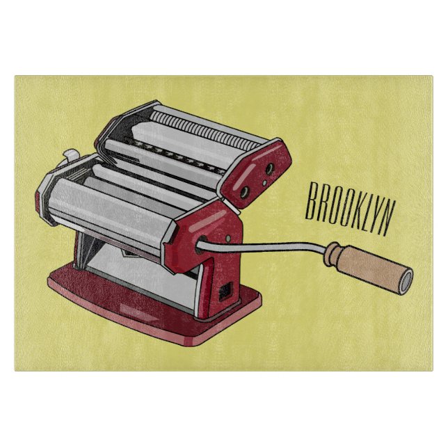 Planche À Découper Illustration d'un fabricant de pâtes alimentaires (Devant)