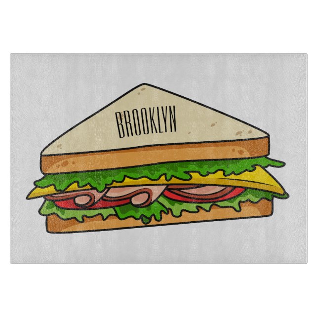 Planche À Découper Illustration Sandwich (Devant)