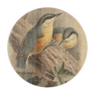 Planche À Découper Illustration vintage de Nuthatch